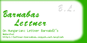 barnabas lettner business card